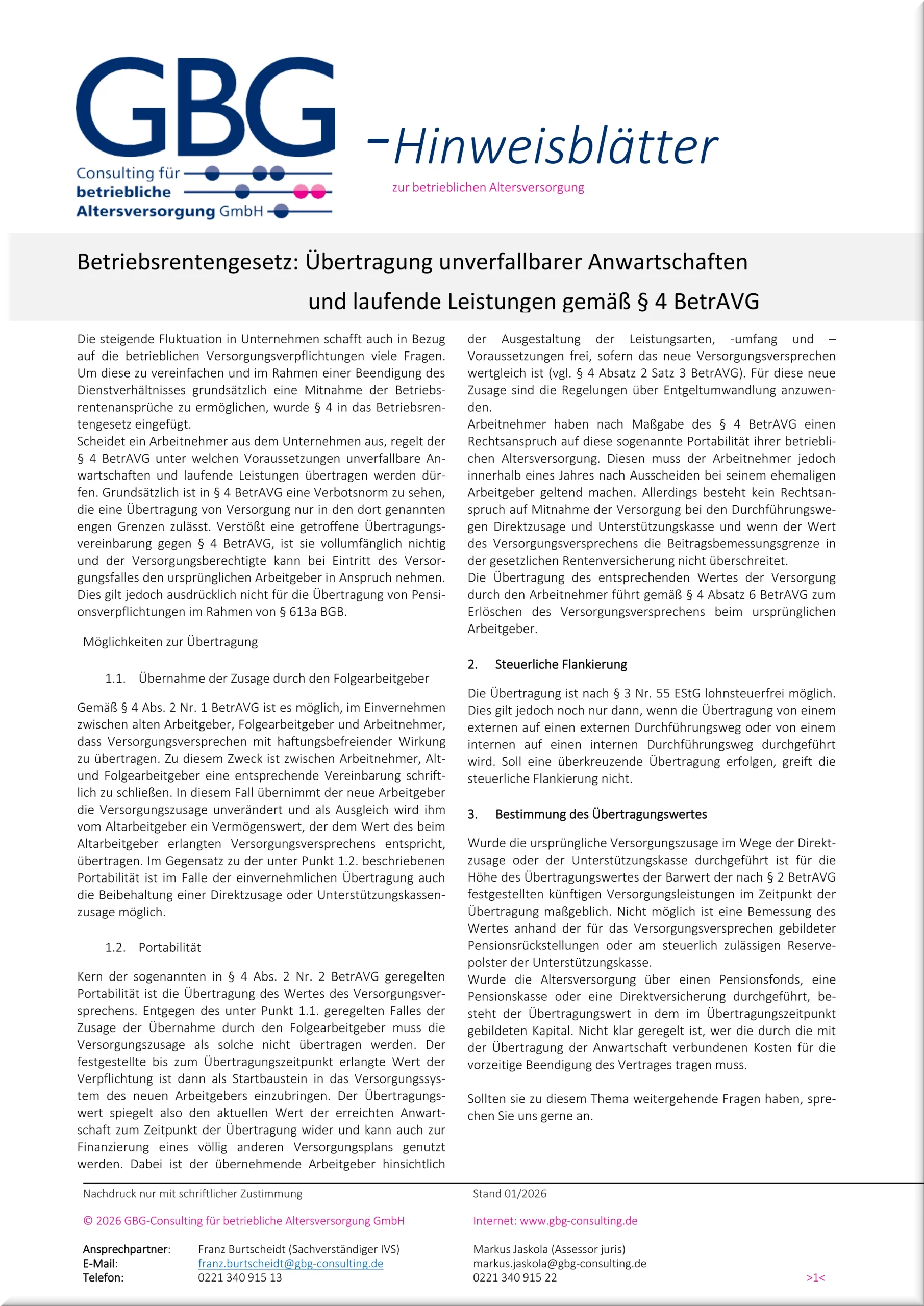 GBG Hinweisbl&auml;tter &Uuml;bertragung_&sect; 4 BetrAVG