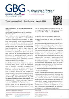GBG Hinweisbl&auml;tter Versorgungsausgleich Betriebsrente